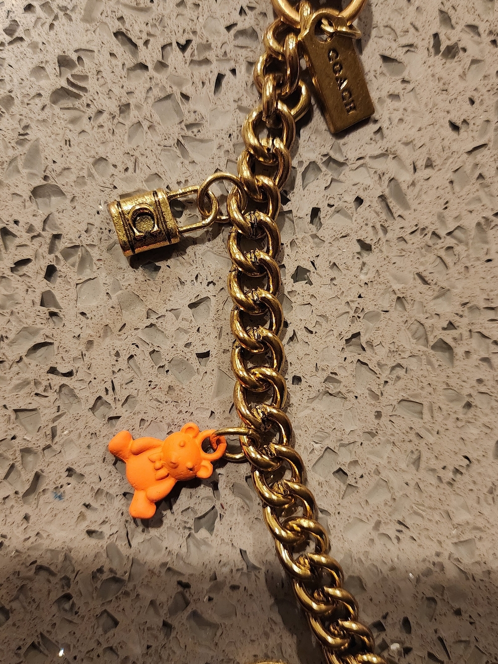 Coach Style Gold-tone Charm Purse Chain with Colorful Enamel Charms - Picture 3 of 6